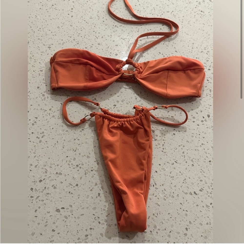 Lahana swim bikini burnt orange size small